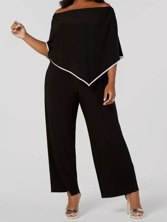 MSK Pants - MSK Embellished Trim Off Shoulder Jumpsuit Size L